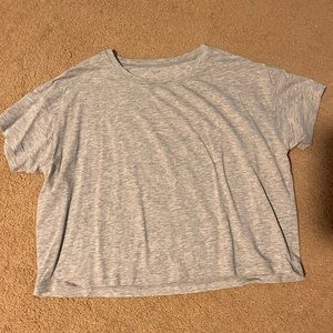 Lululemon All Yours Crop Tee - Light Grey Size 6